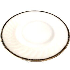 Vintage Set of 2 White Milk Glass Bread Salad Plates 9" Anchor Hocking Fire-King